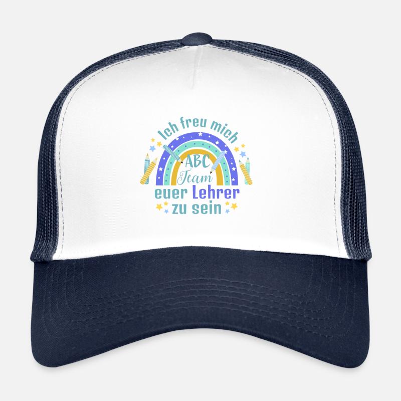 Lehrer - Trucker Cap - Weiß/Navy