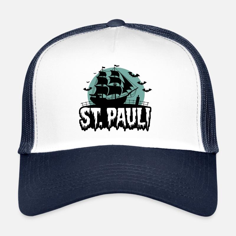 St. Pauli Halloween Reeperbahn Kiez - Trucker cap - hvid/marineblå