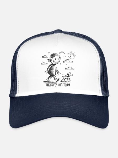 Équipe canine de thérapie Therapiehund - Casquette trucker  - blanc/marine - Devant