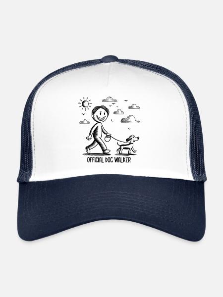 Official Dog Walker - Trucker Cap - white/navy - Front