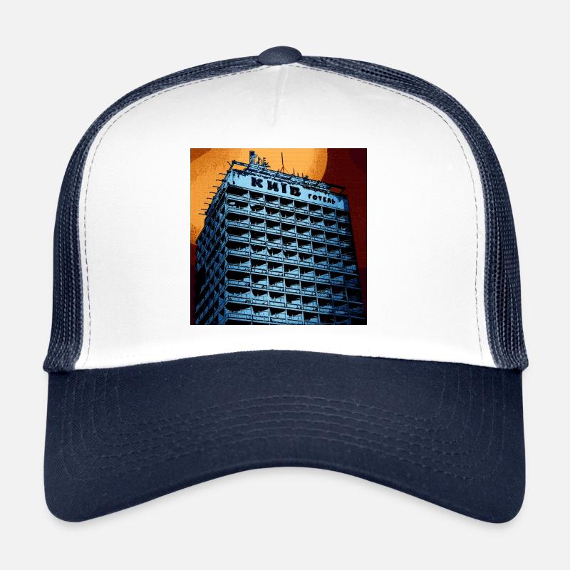 Hotel Kyiv (Готель Київ) - Ukraine Architecture - Trucker Cap - white/navy