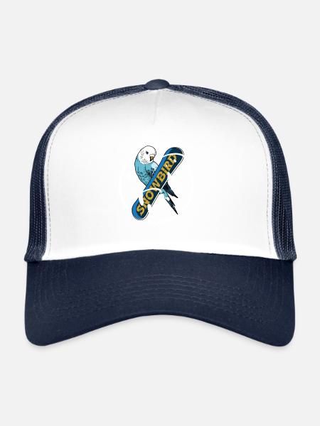 SNOWBIRD (snowboard, ski, surf) - Casquette trucker  - blanc/marine - Devant