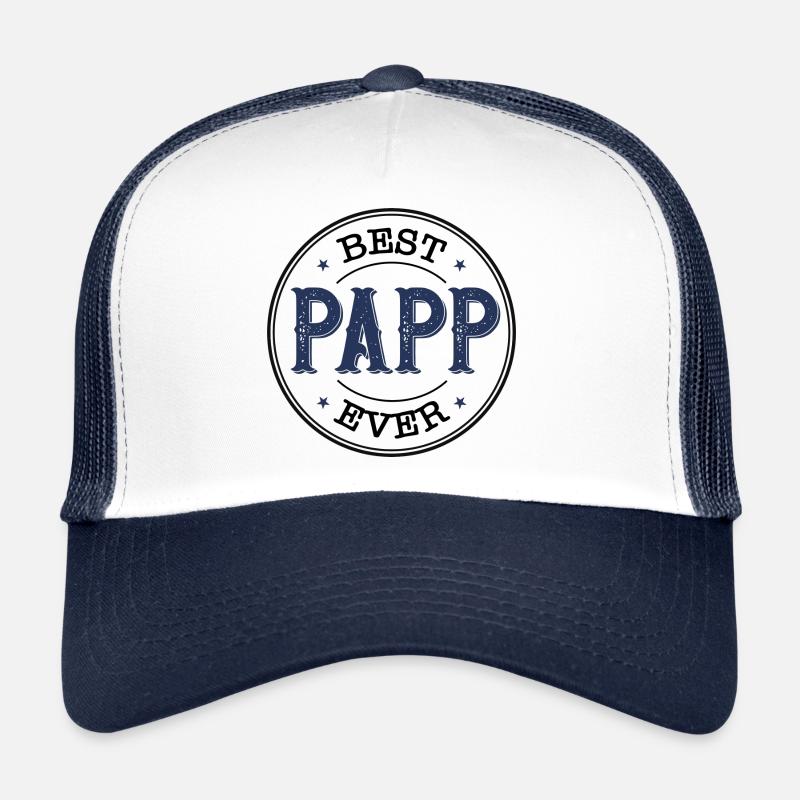 Best Papp Ever - Trucker Cap - white/navy