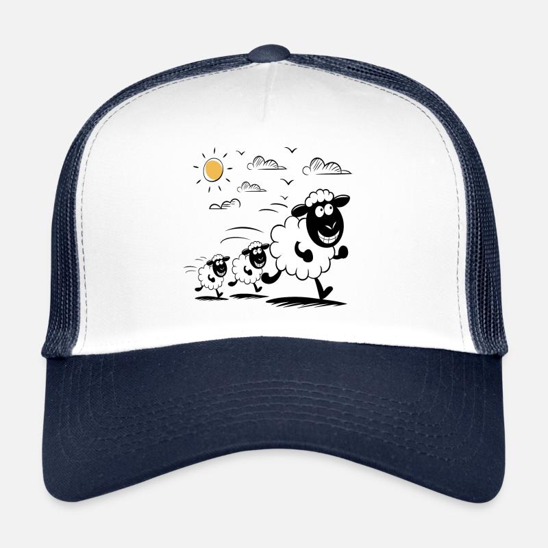 Funny Sheep Flock Animals Trucker Cap