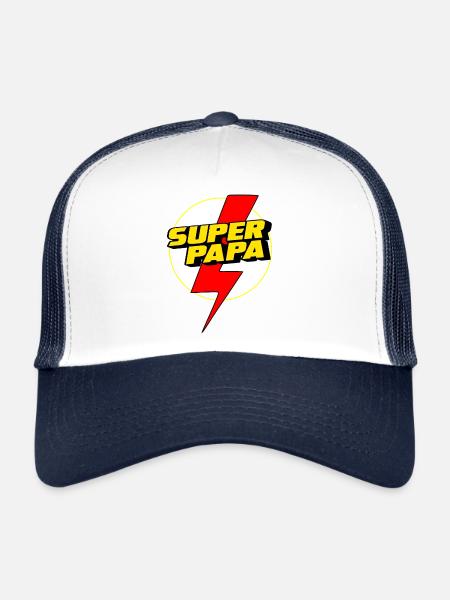 Super Dad - Trucker Cap - white/navy - Front