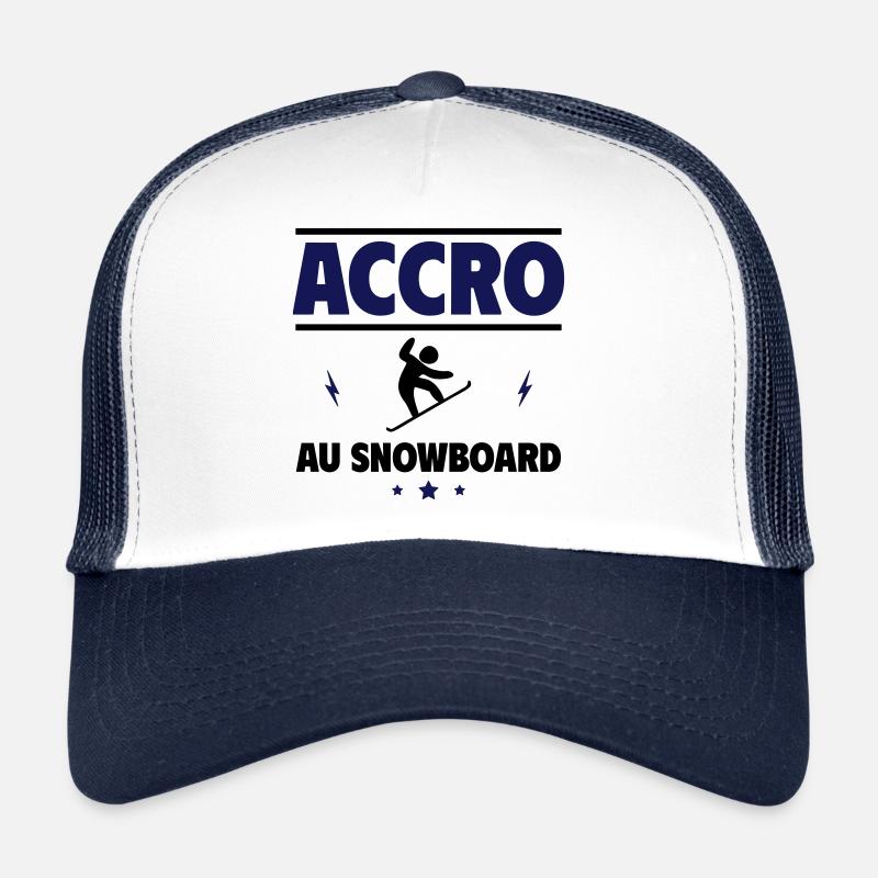 accro au snowboard Casquette trucker 