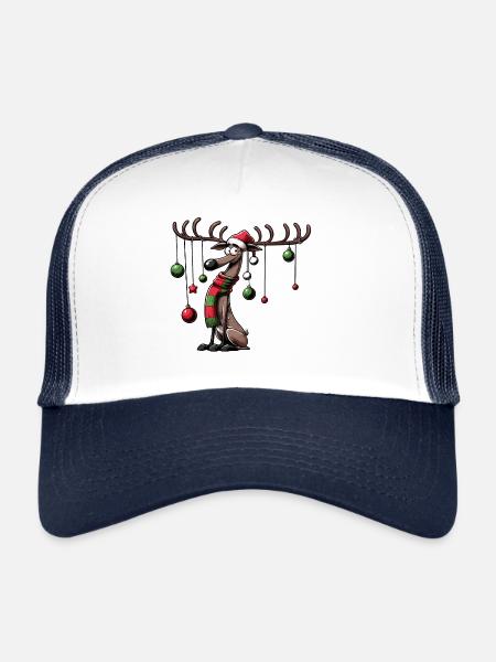 Orignal Noël Arbre de Noël Cadeau de Noël - Casquette trucker - blanc/marine