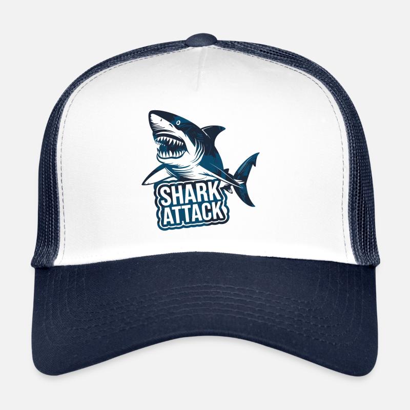 Requin Attaque de requin Amoureux de la mer Casquette trucker 