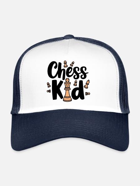 Chess Kid Chess Kids Dictons Citations - Casquette trucker  - blanc/marine - Devant