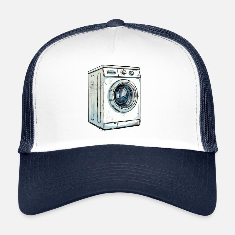Waschmaschine - Trucker Cap - Weiß/Navy