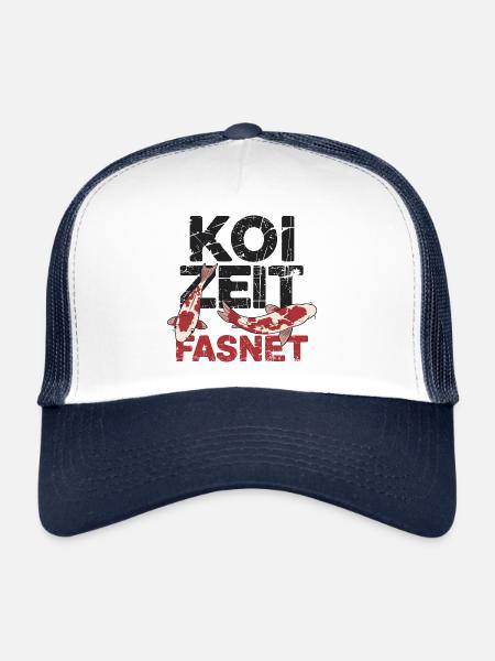 Koi Zeit Fasnet - Carnaval Carnaval - Casquette trucker  - blanc/marine - Devant
