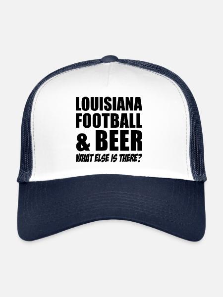 LOUISIANE Bière de football américain - Casquette trucker  - blanc/marine - Devant