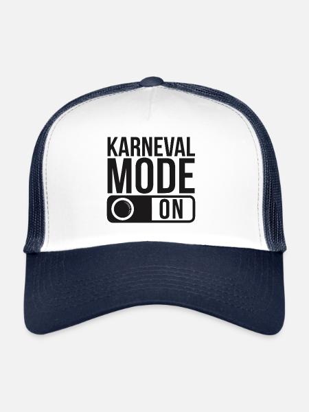 Karneval Mode On Fasching Fasnet - Trucker Cap - white/navy - Front