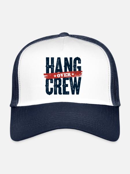 Hangover Crew - T-shirt de fête ultime - Casquette trucker  - blanc/marine - Devant