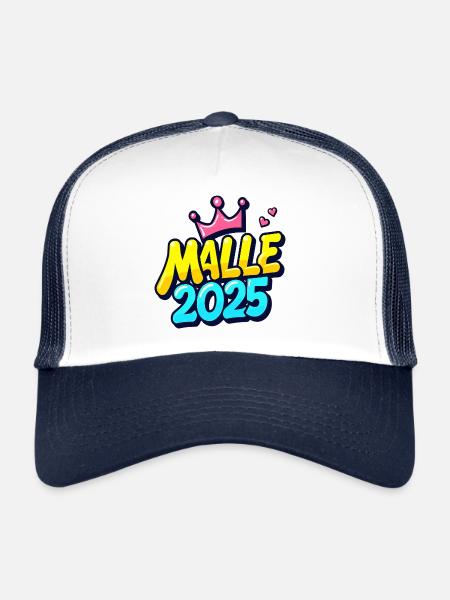 Malle 2025 Mallorca Fans Sayings - Trucker Cap - white/navy - Front