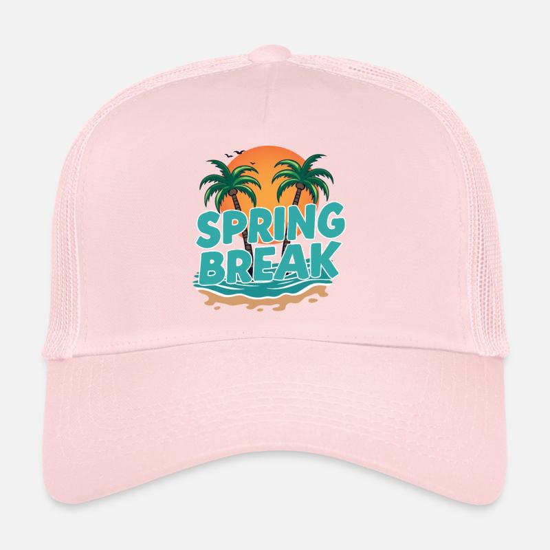 Vacances de printemps Palm Trees Beach Casquette trucker 