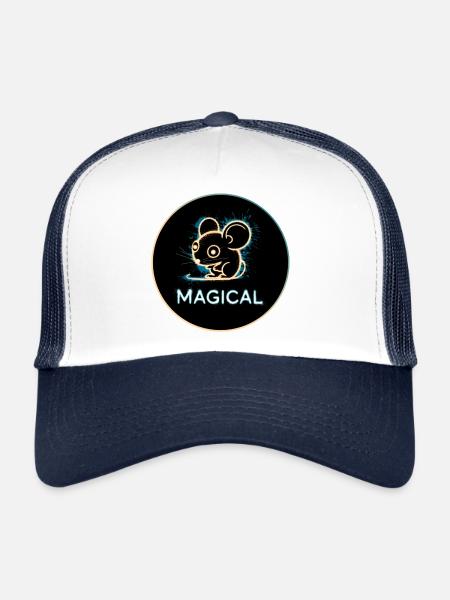 Magische Maus - Trucker Cap - Weiß/Navy - Vorne