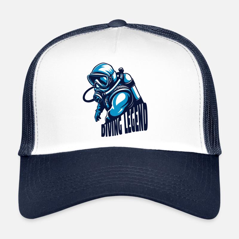Légende de la plongée Plongeur Casquette trucker 