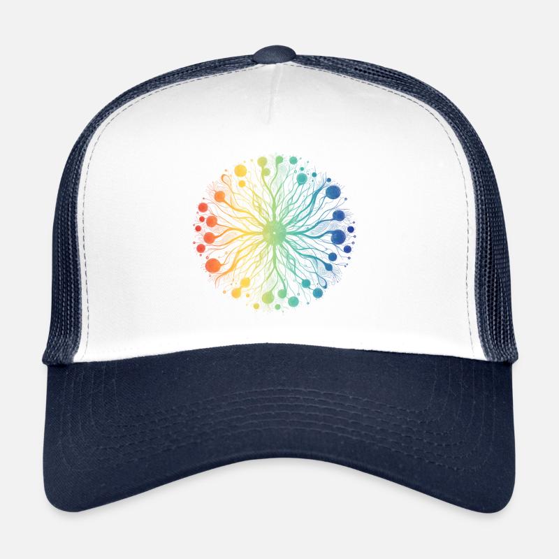 Emotionales Spektrum Mandala - Trucker Cap - Weiß/Navy