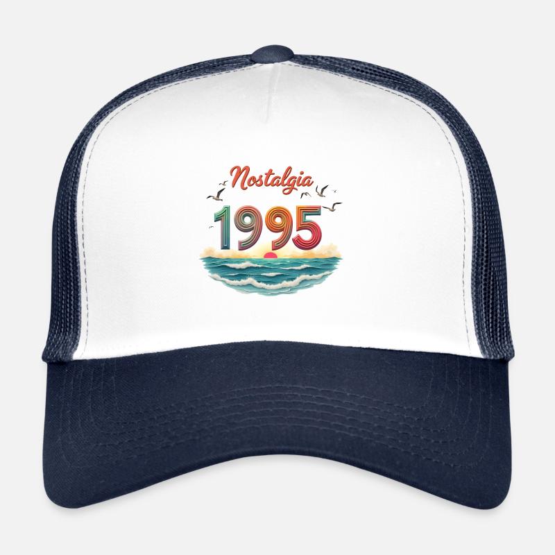Nostalgia 1995 – Retro Sunset Design Trucker Cap