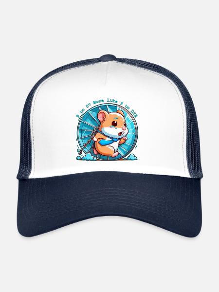 9 to 5? More Like 9 to Die - Trucker Cap - white/navy - Front
