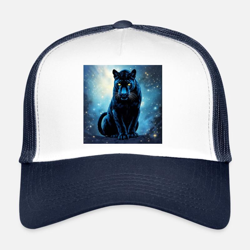 Power Animal Dark Panther - Trucker Cap - white/navy