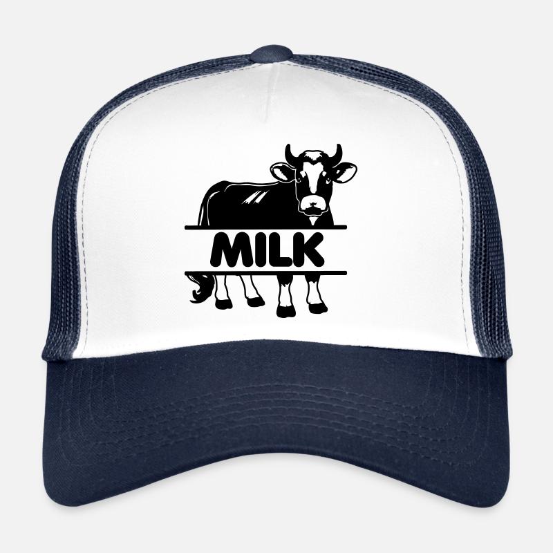 Milchkuh-Design mit 'MILK'-Stange Trucker Cap
