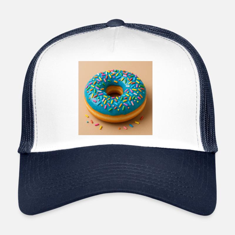 Donut mit Blauem Zuckerguss Trucker Cap