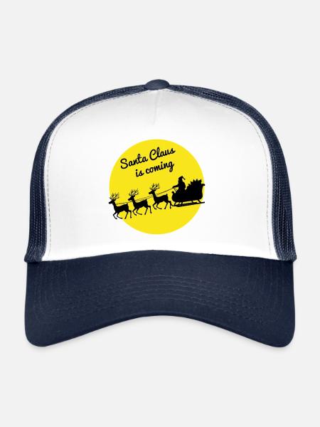 Promenade en traîneau du Père Noël - Casquette trucker  - blanc/marine - Devant