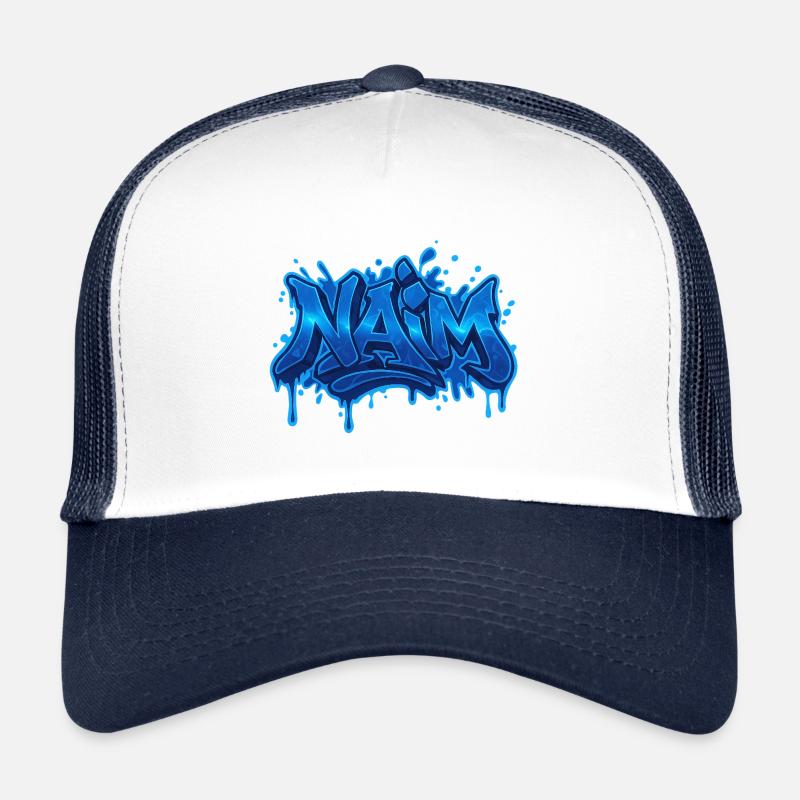 Graffiti  NAIM Prénom cadeau idéal imprimable sur  Casquette trucker 