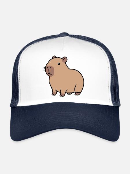 Capybara Wasserschwein - Casquette trucker  - blanc/marine - Devant