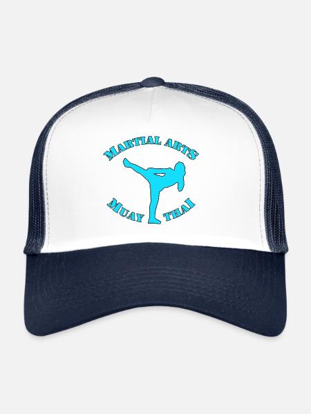 Muay thai - Trucker Cap - white/navy - Front