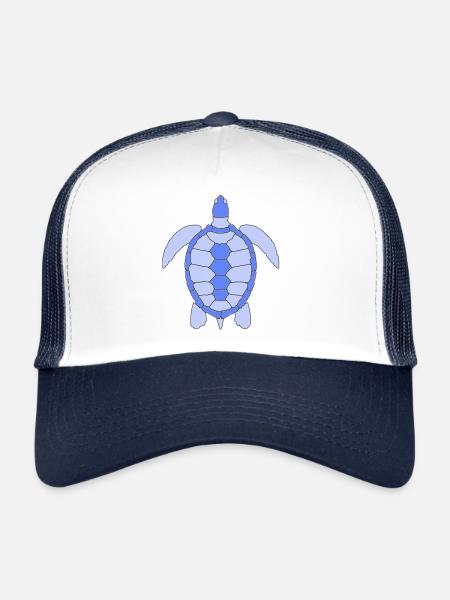 Tortue - Casquette trucker  - blanc/marine - Devant