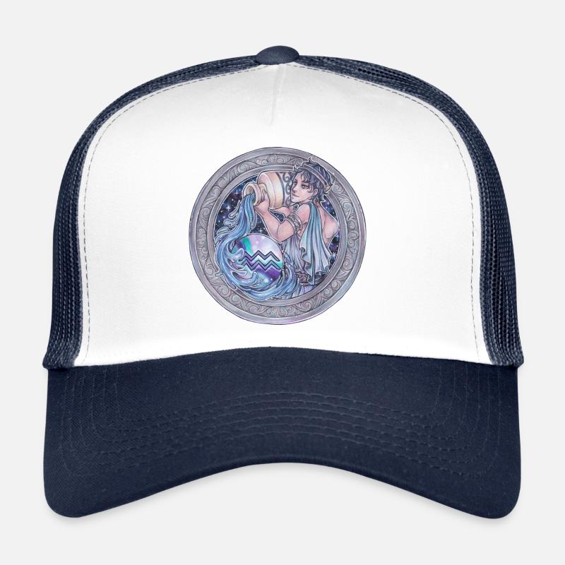 Zodiac Sign Sternzeichen Wassermann Aquarius  Trucker Cap