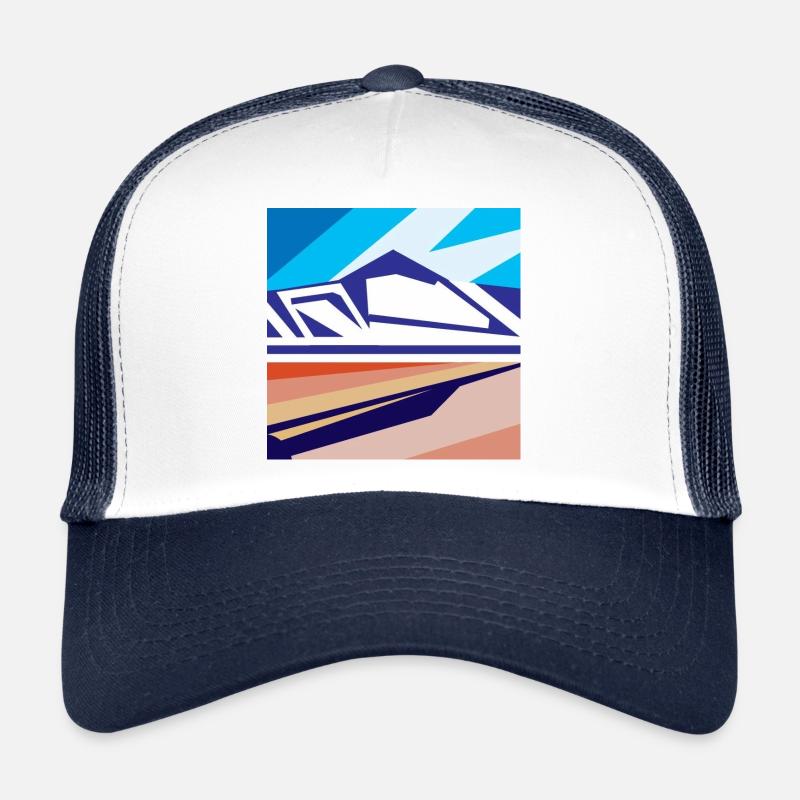 Geometric mountains in Iceland Trucker Cap