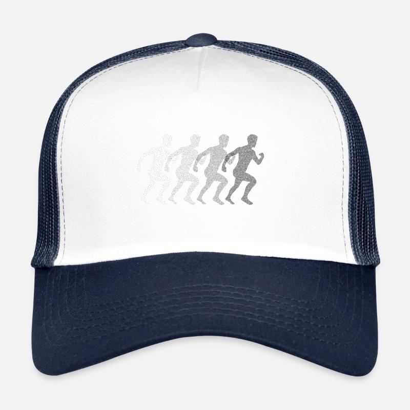 coureur - Casquette trucker  - blanc/marine