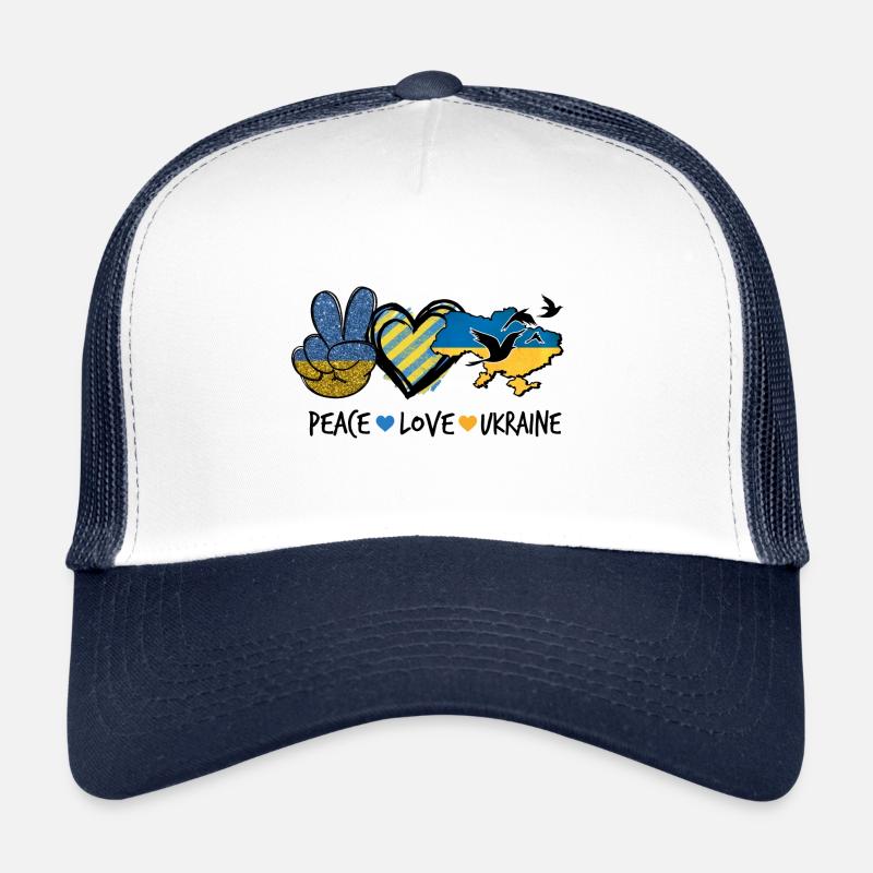 Peace love Ukraine Trucker Cap