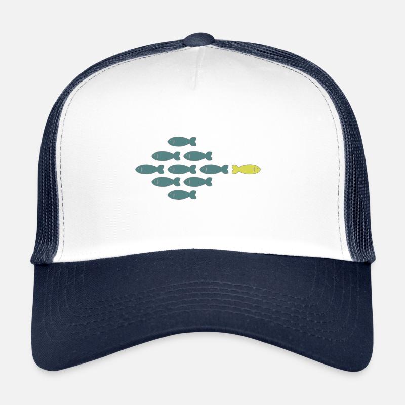 Fish in the sea against the stream - Trucker Cap - Weiß/Navy
