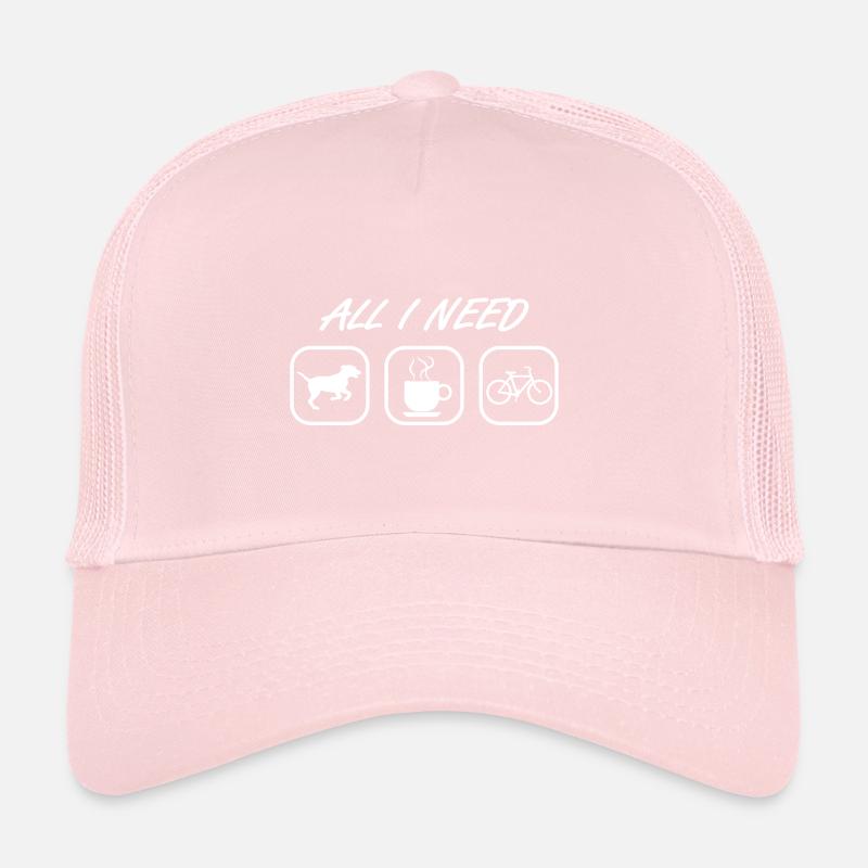 Chien vélo café Casquette trucker 