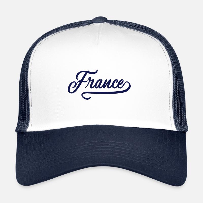 France - Casquette trucker  - blanc/marine