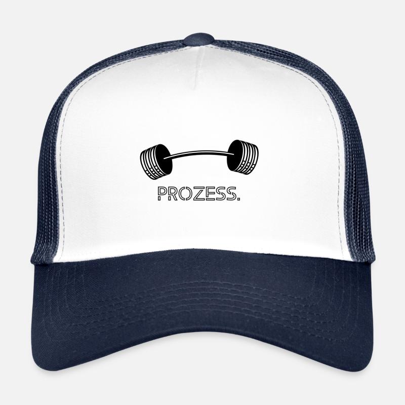 Gym Fitness Process - Trucker Cap - white/navy