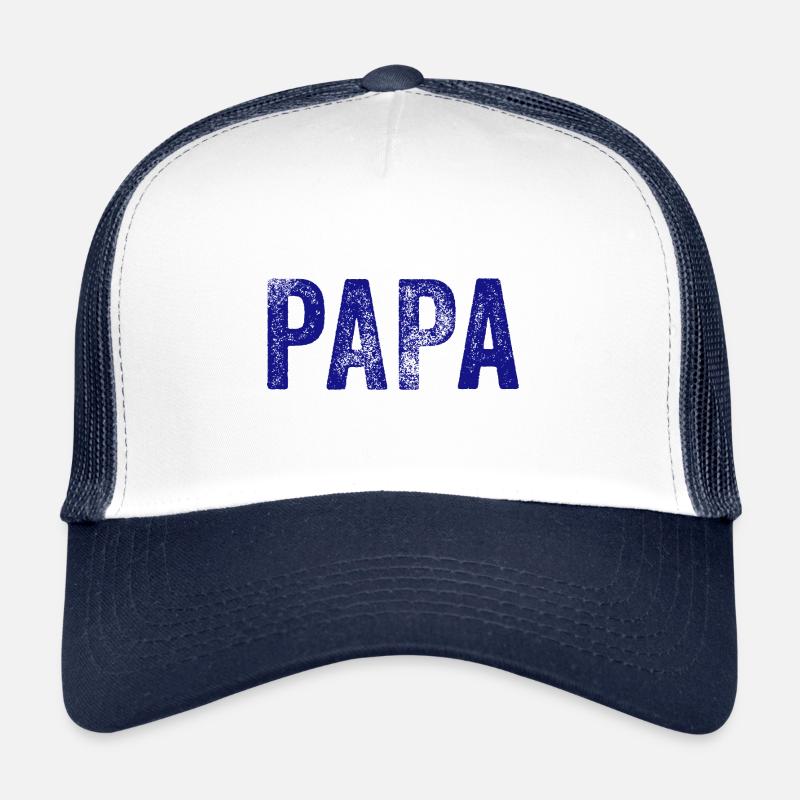 Papa Vater Dad Daddy Geschenk - Trucker Cap - Weiß/Navy