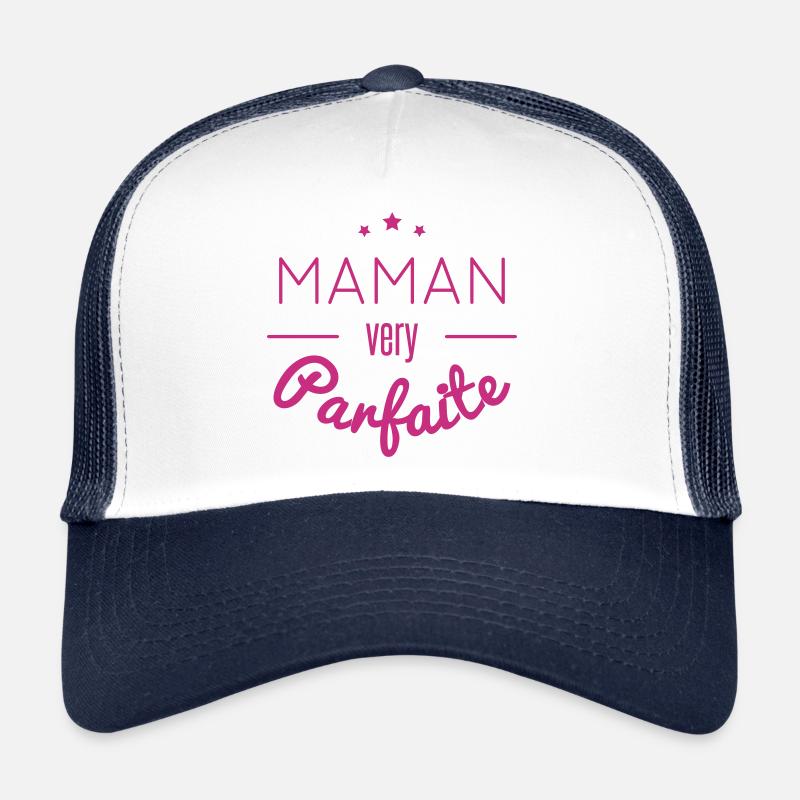 maman very parfaite - Casquette trucker  - blanc/marine