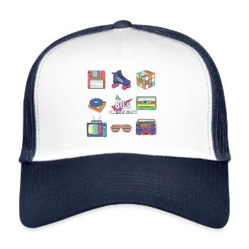 Multi Ultimate fan's 80's A & Y - Trucker Cap - white/navy - Front