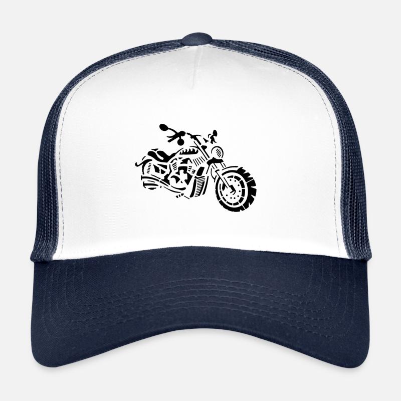 Moto noire Casquette trucker 