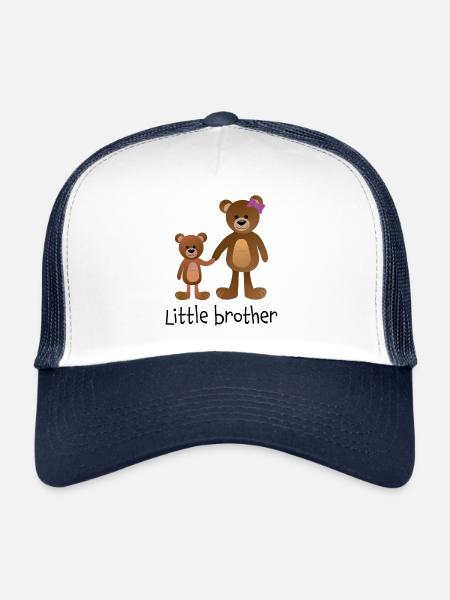 sweet bears siblings, bear, little brother - Trucker Cap - white/navy - Front