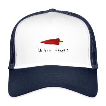 Rote Paprika - Trucker Cap - Weiß/Navy - Vorne