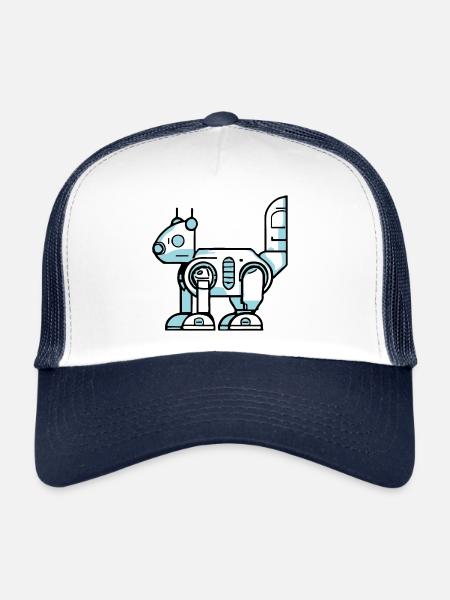 Cyber Robot Squirrels - Trucker Cap - white/navy - Front