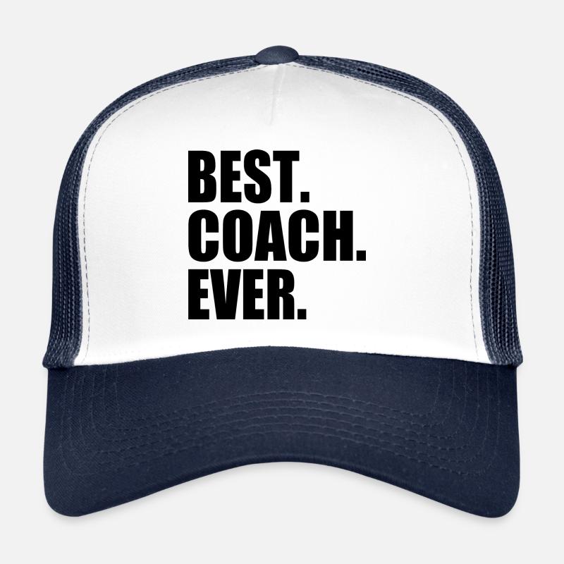 Best coach ever - Trucker Cap - Weiß/Navy