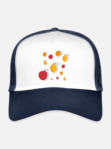 Fruit party! - Trucker Cap - white/navy - Front